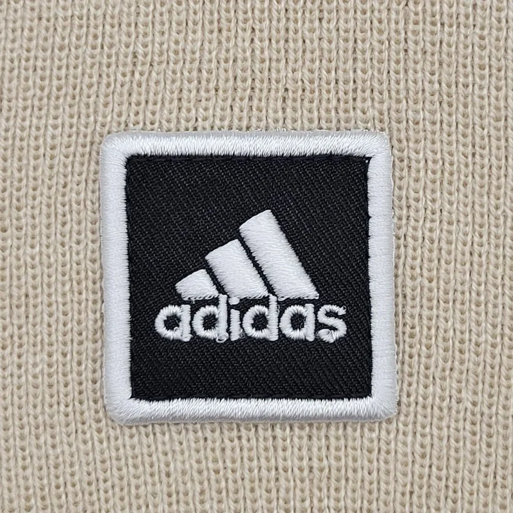 Adidas Mens Womens Aeroready Beanie Alumina Beige Wide Cuff Fold One Size - Picture 2 of 8